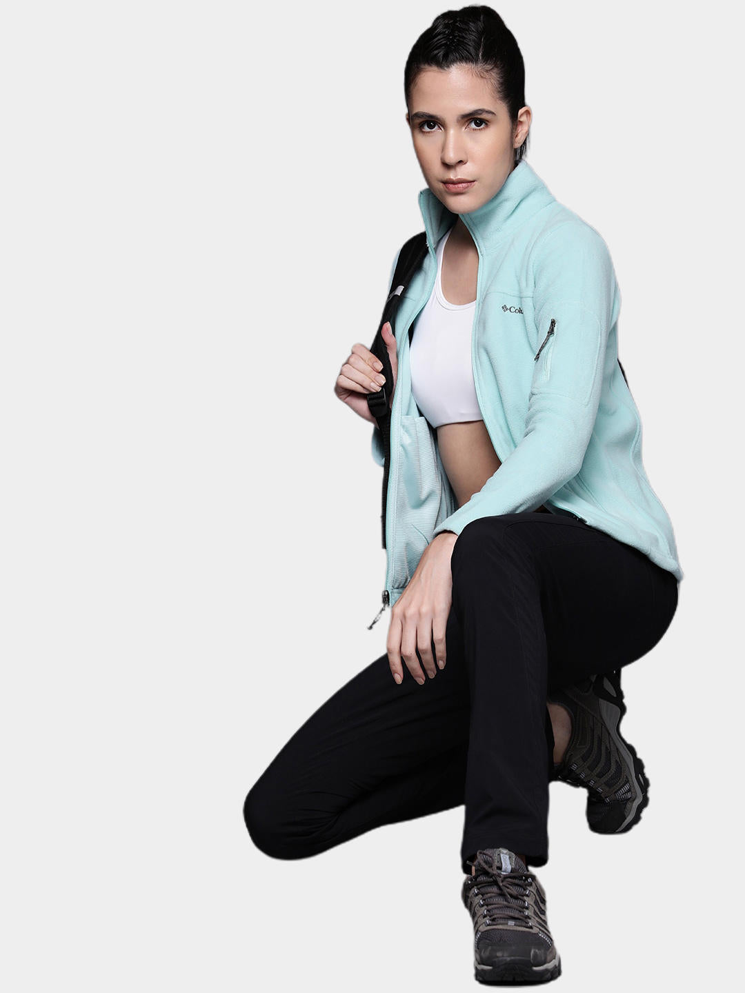 Columbia Women Blue Fast Trek II Fleece Jacket