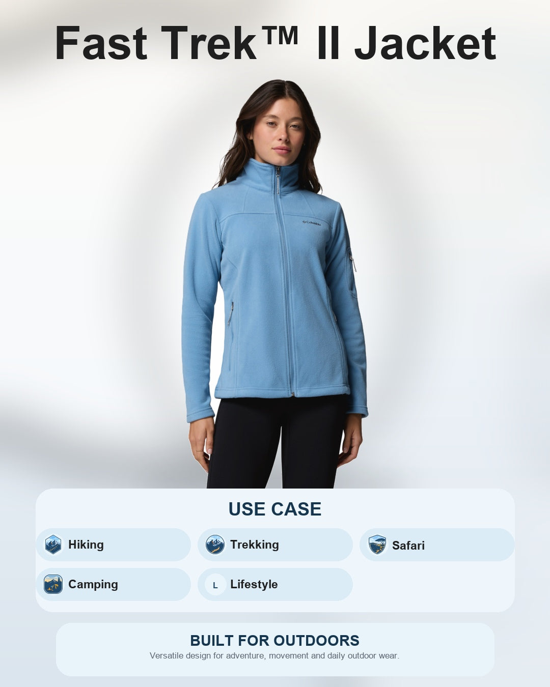women blue fast trek ii fleece jacket