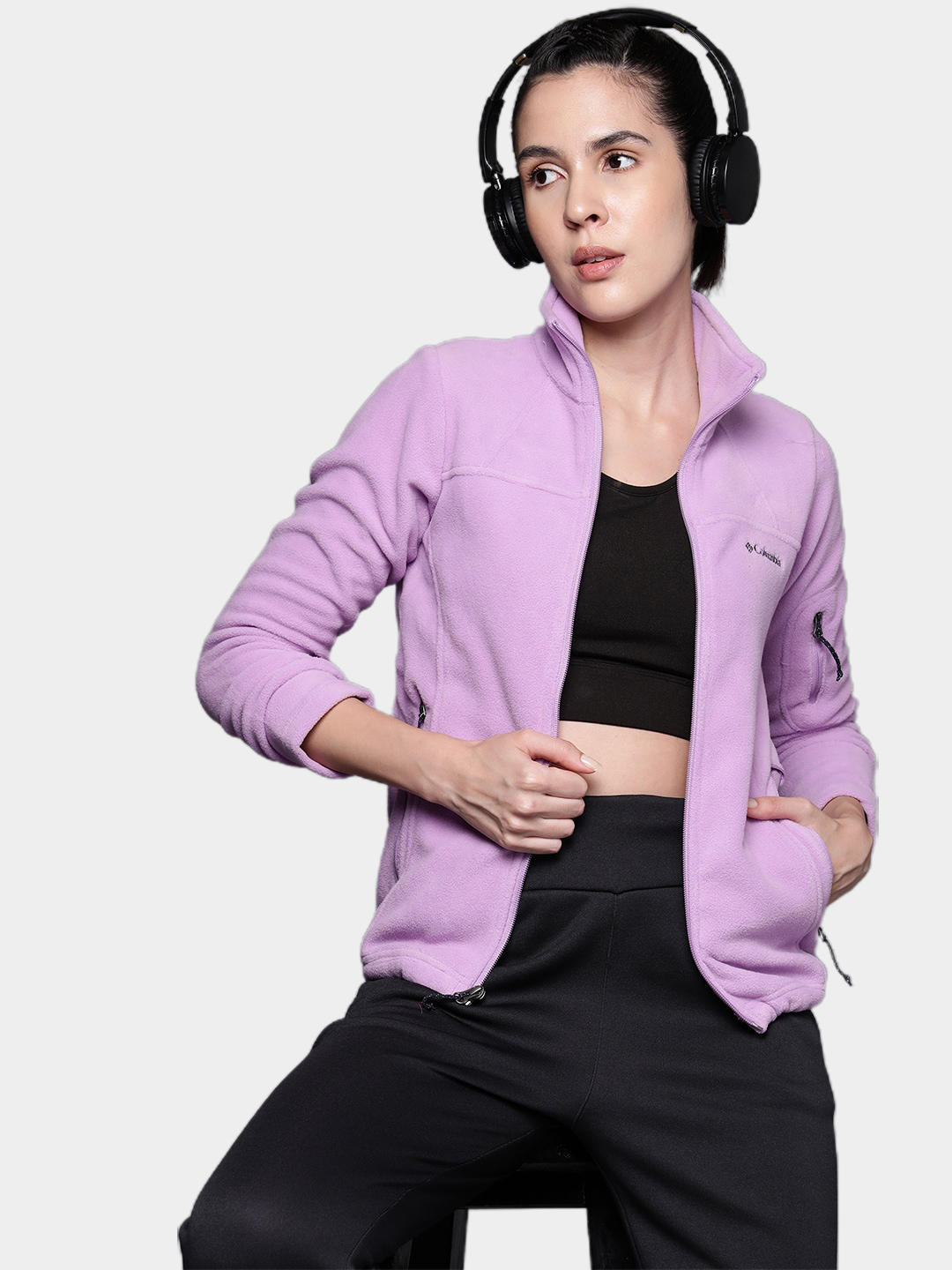 Columbia Women Purple Fast Trek II Fleece Jacket