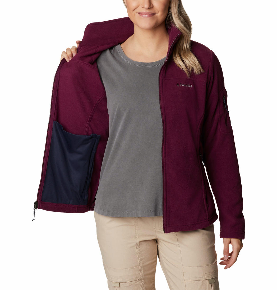 Columbia Women Maroon Fast Trek II Jacket