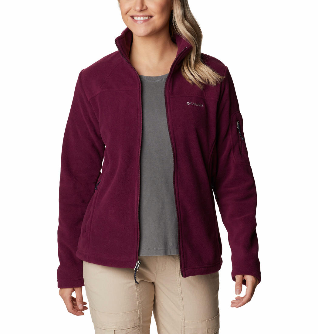 Columbia Women Maroon Fast Trek II Jacket