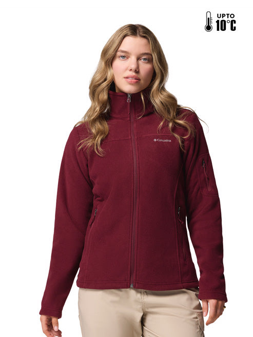 Columbia Women Red Fast Trek II Fleece Jacket