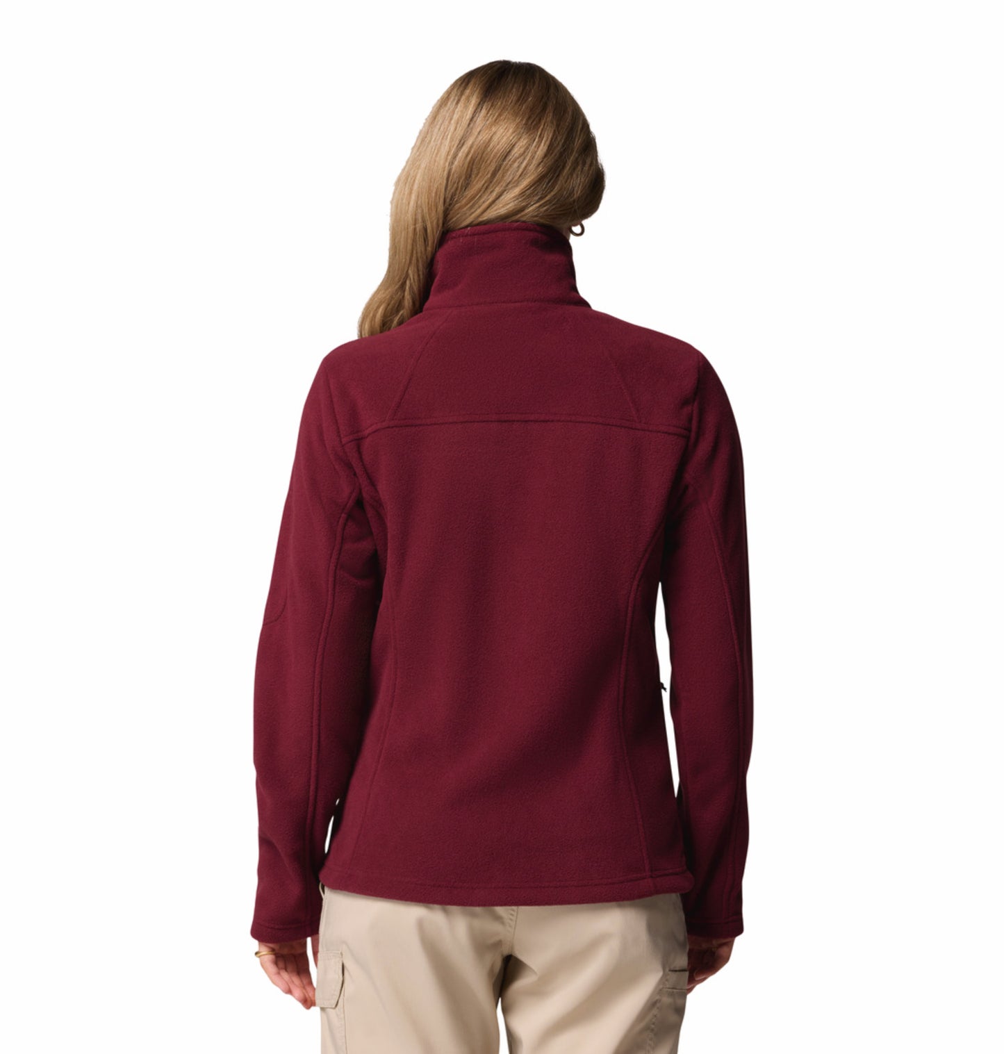 Columbia Women Maroon Fast Trek II Fleece Jacket