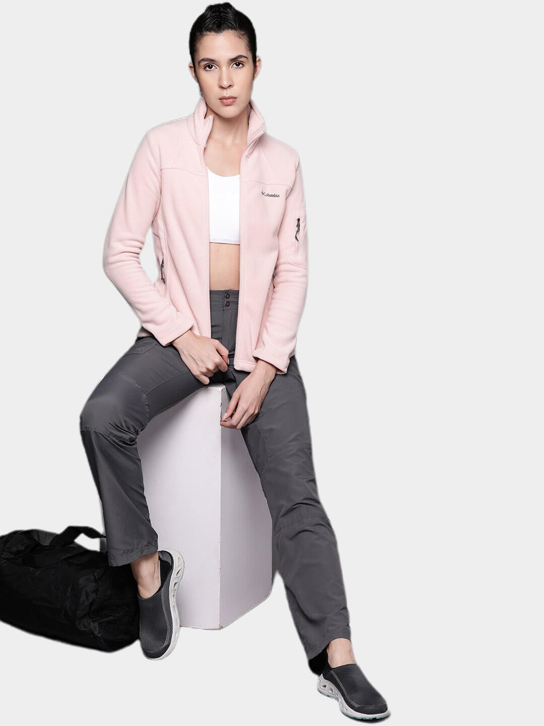 Columbia Women Pink Fast Trek II Fleece Jacket