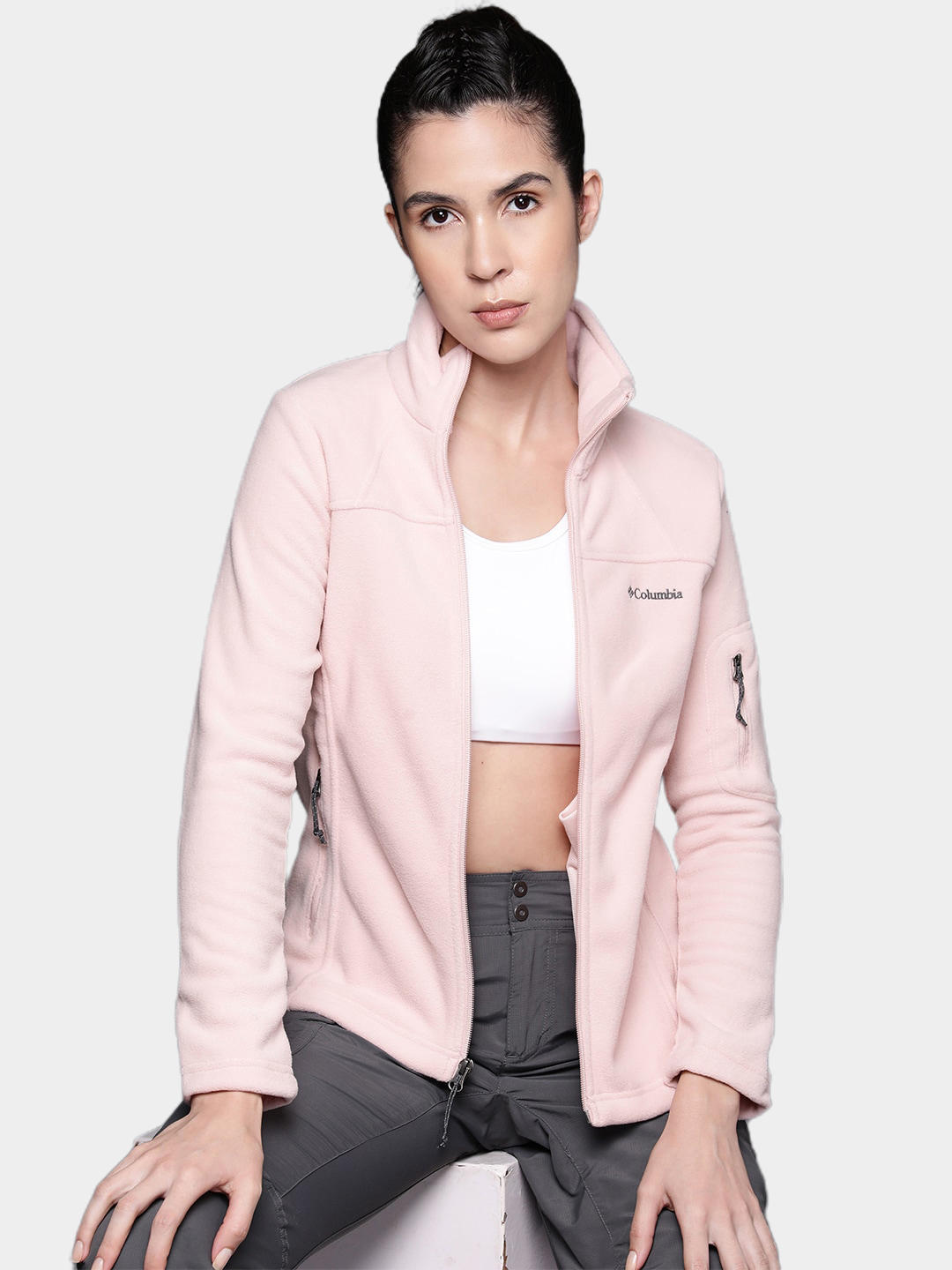 Columbia Women Pink Fast Trek II Fleece Jacket