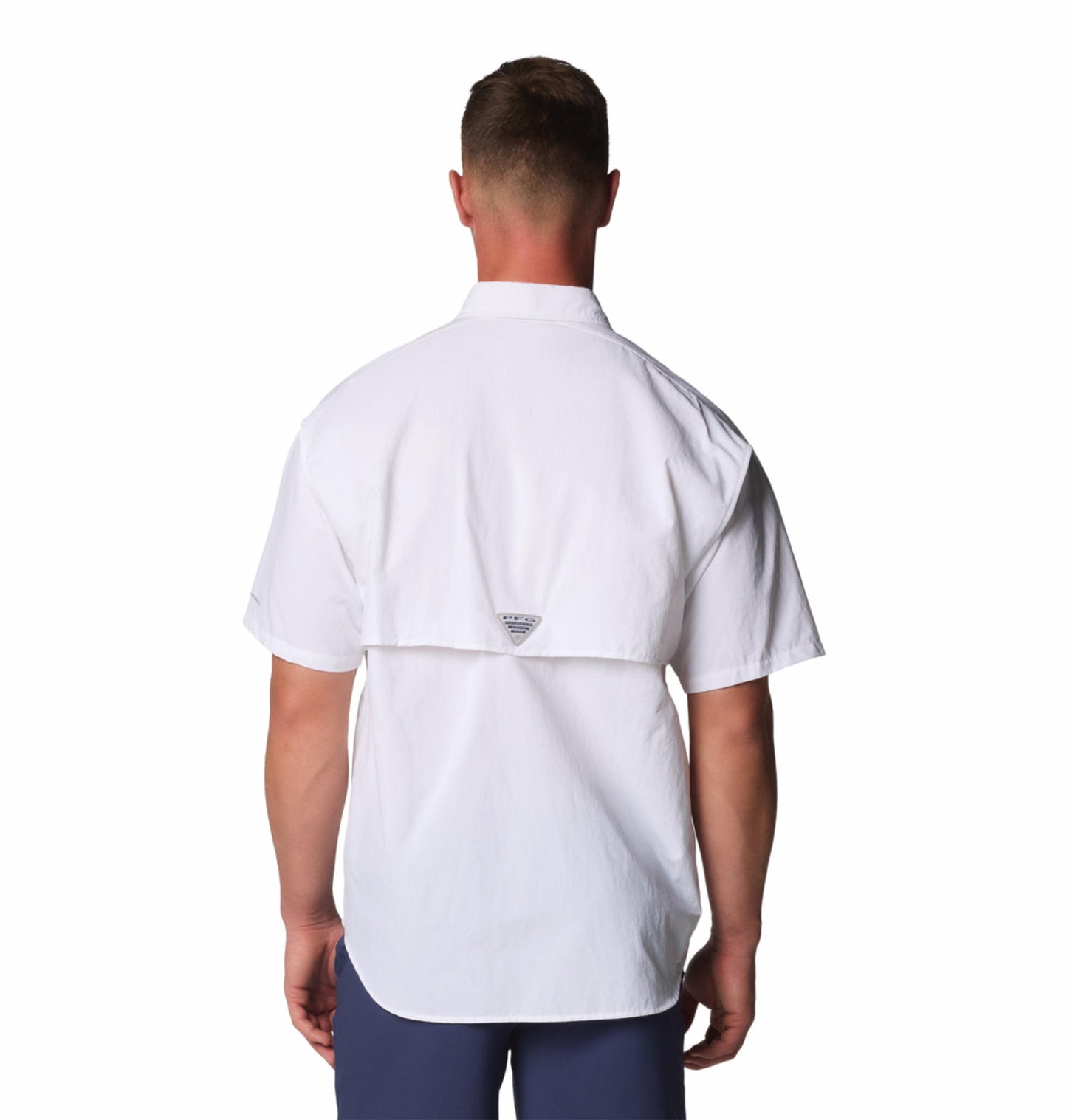Columbia Mens White Omni-Shade Bahama II Short Sleeve Shirt
