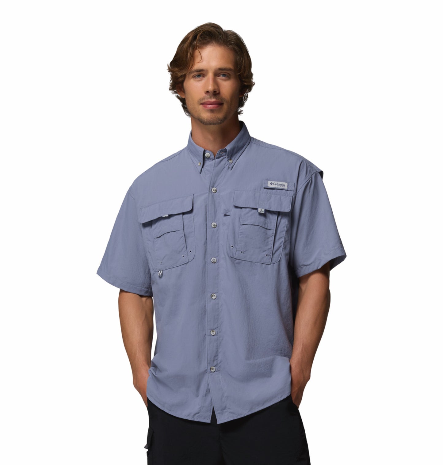 Columbia Men’s Blue Omni-Shade Bahama II Short Sleeve Shirt