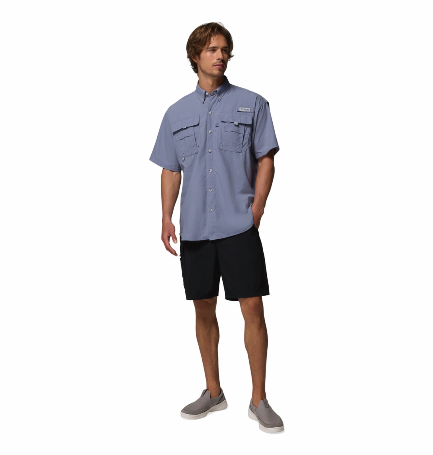 Columbia Men’s Blue Omni-Shade Bahama II Short Sleeve Shirt