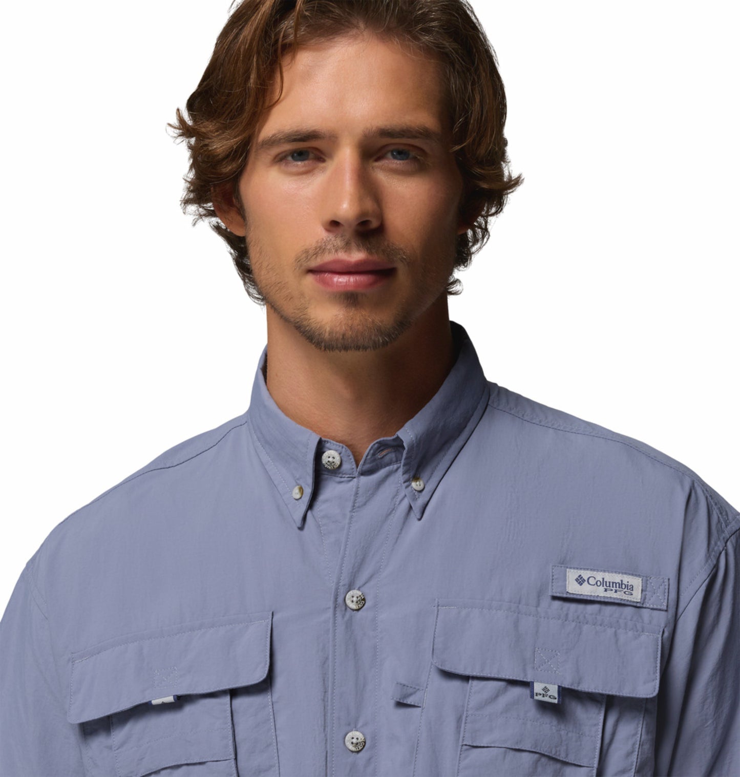 Columbia Men’s Blue Omni-Shade Bahama II Short Sleeve Shirt