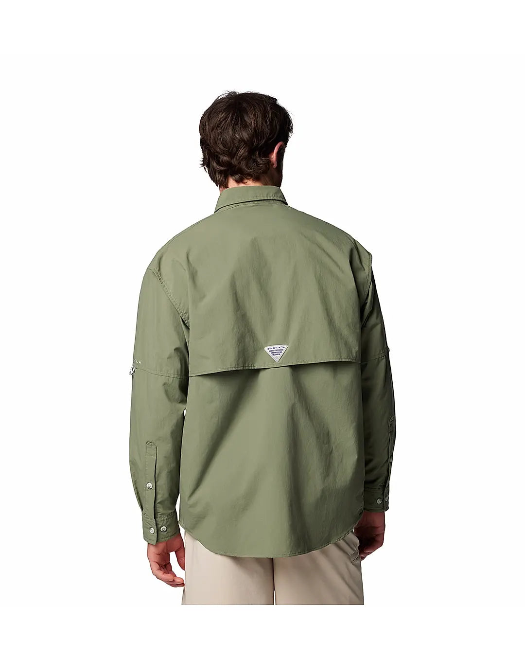 Columbia Men Green Bahama II S/S Shirt (Sun Protection)
