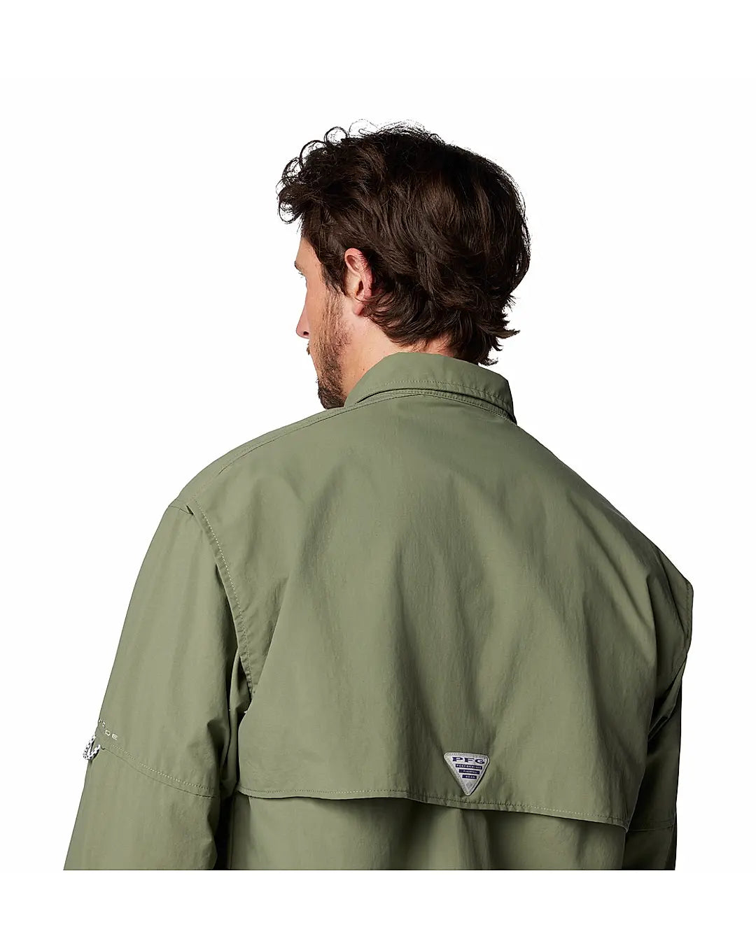 Columbia Men Green Bahama II S/S Shirt (Sun Protection)