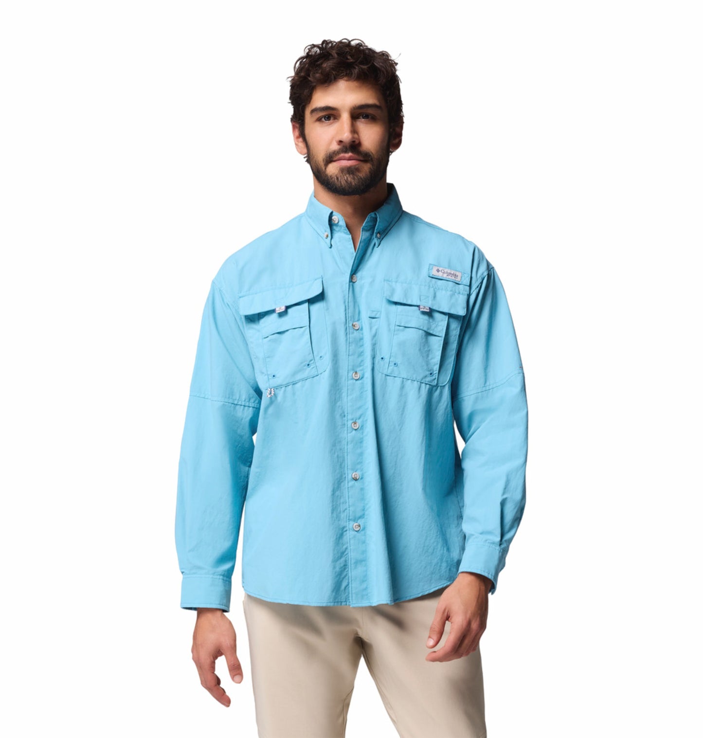 Columbia Men’s Blue Omni-Shade Bahama II Long Sleeve Shirt