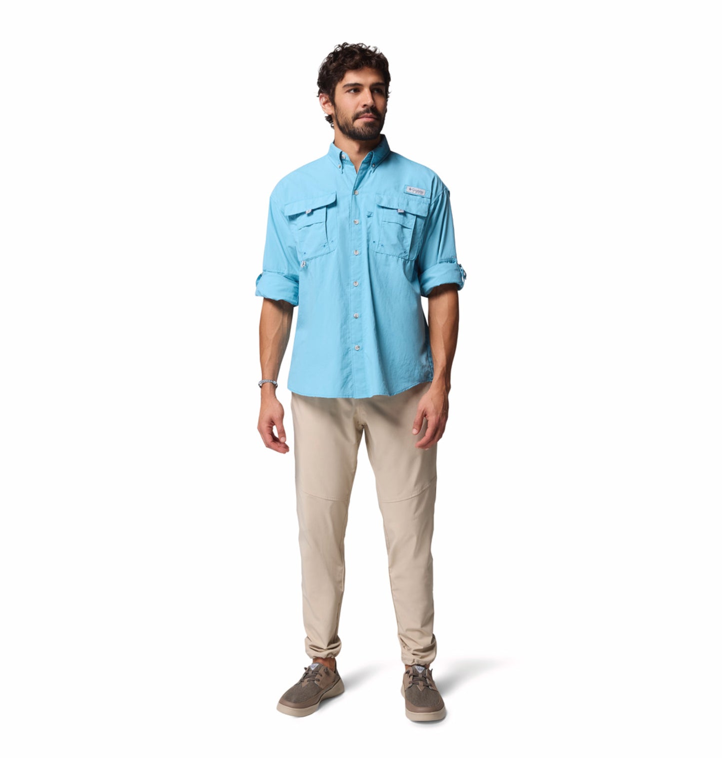 Columbia Men’s Blue Omni-Shade Bahama II Long Sleeve Shirt