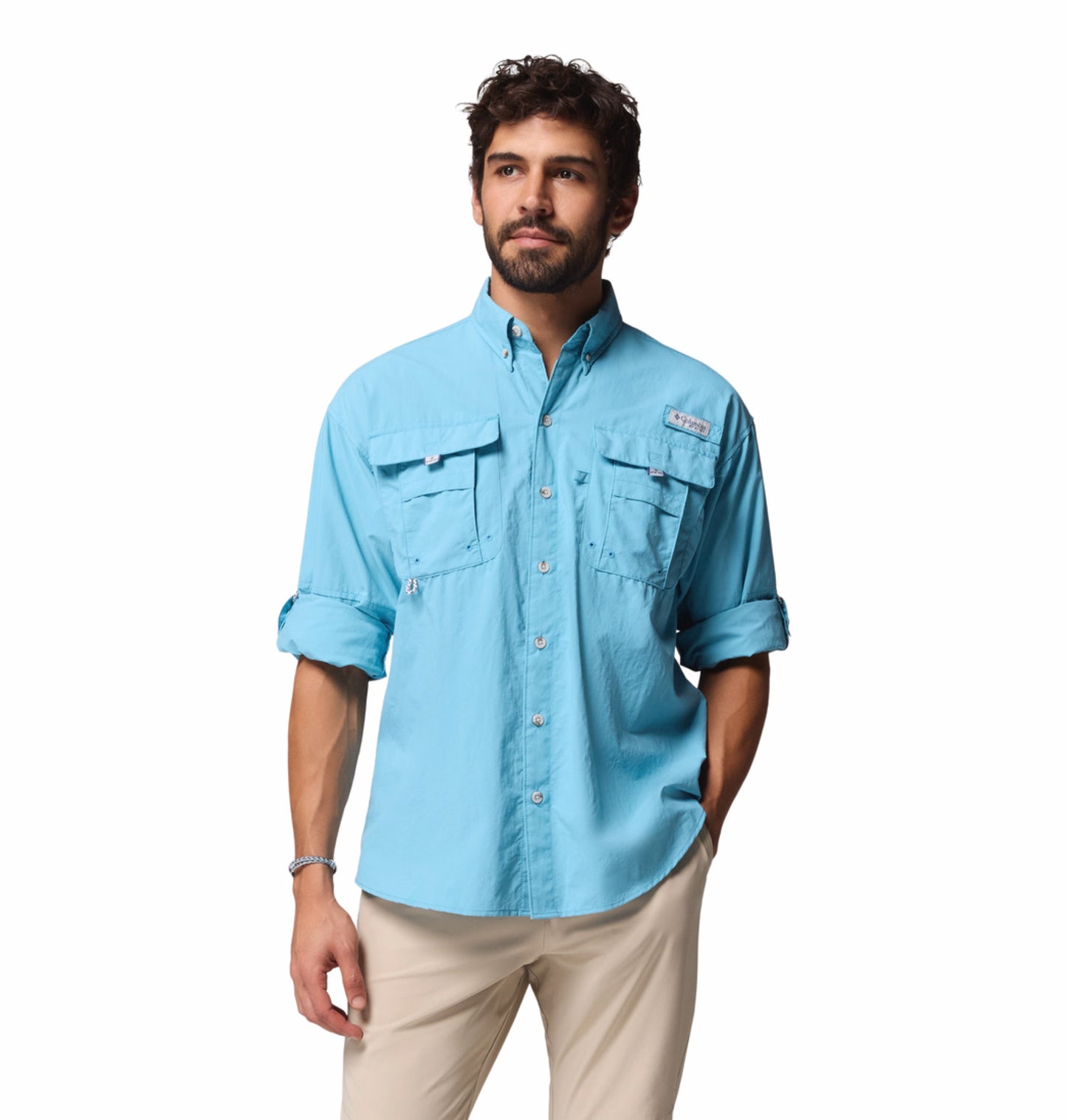 Columbia Men’s Blue Omni-Shade Bahama II Long Sleeve Shirt