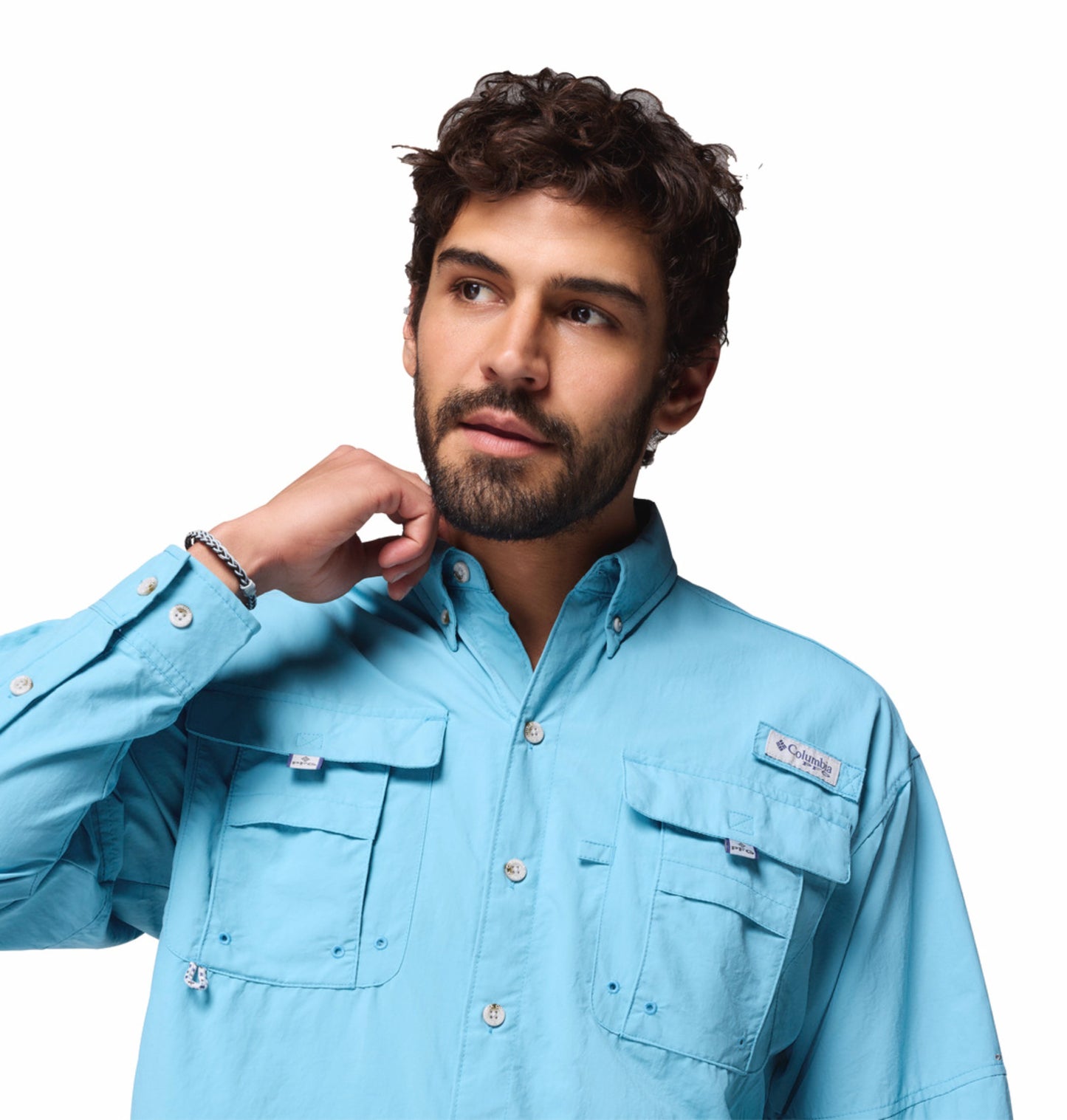 Columbia Men’s Blue Omni-Shade Bahama II Long Sleeve Shirt