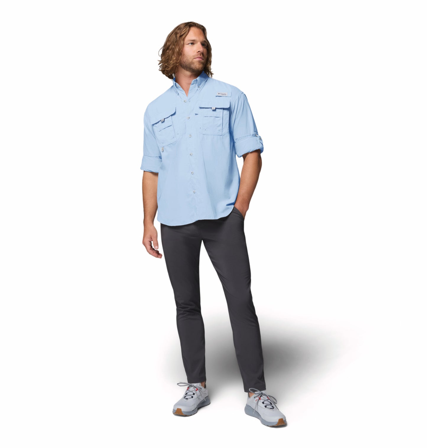 Columbia Men’s Blue Omni-Shade Bahama II Long Sleeve Shirt