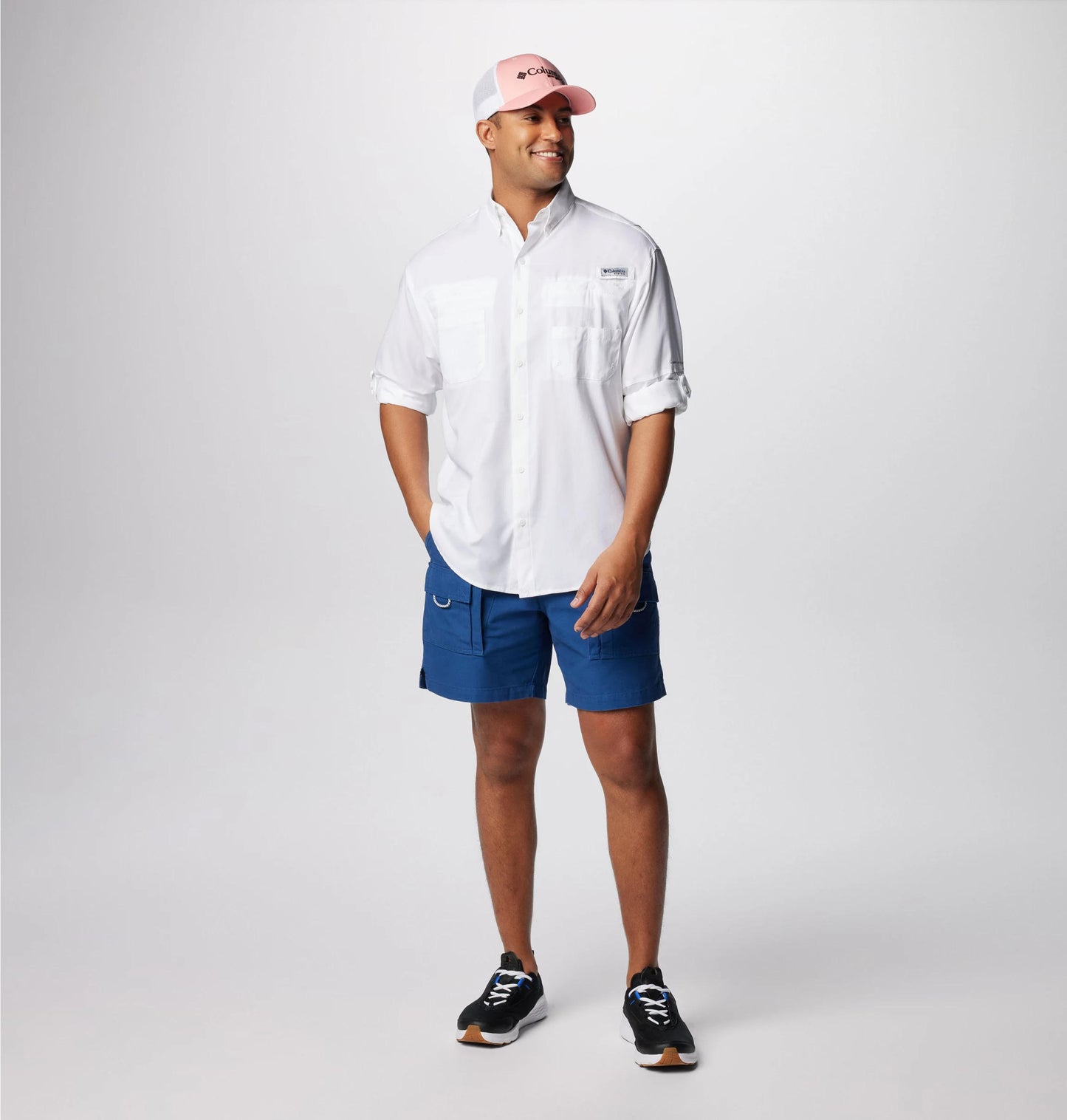 Columbia Mens White Omni-Wick Tamiami II Long Sleeve Shirt