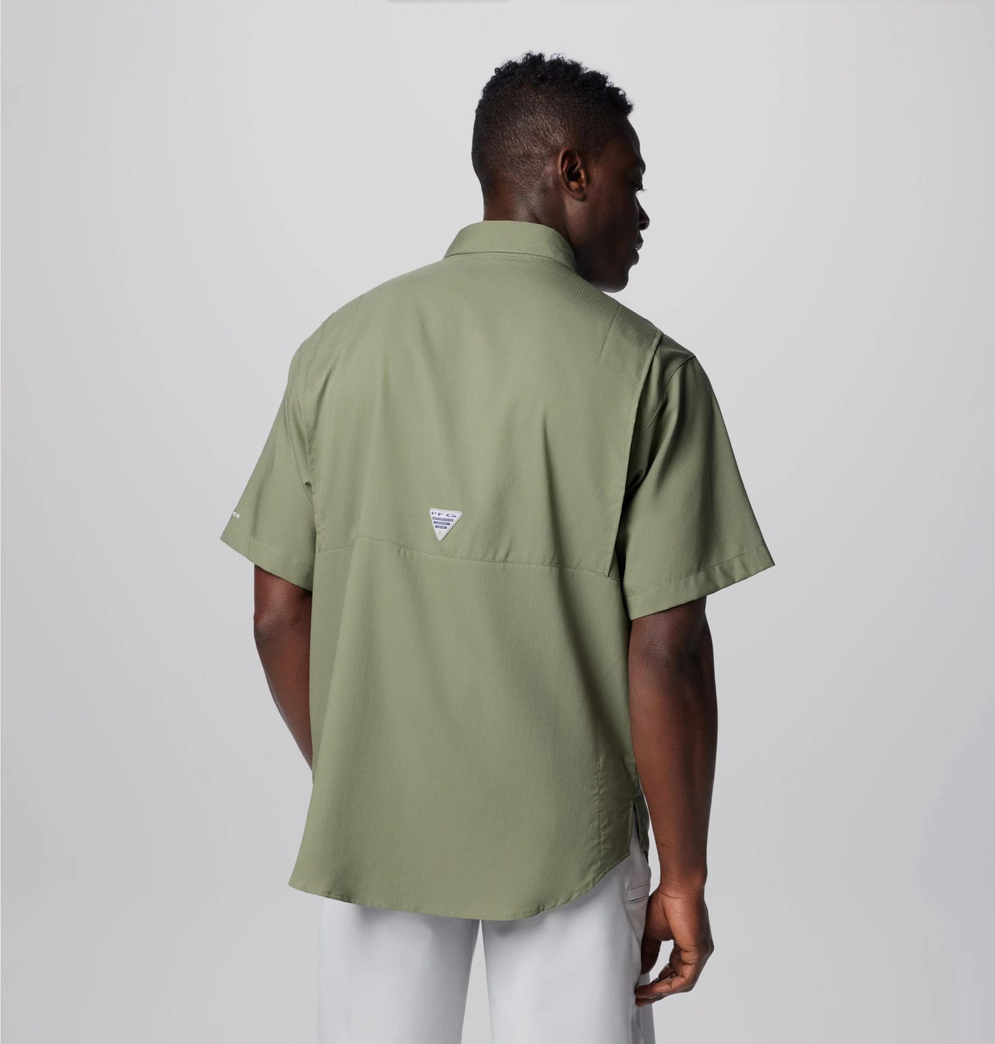 Columbia Mens Green Omni-Shade Tamiami II Short Sleeve Shirt
