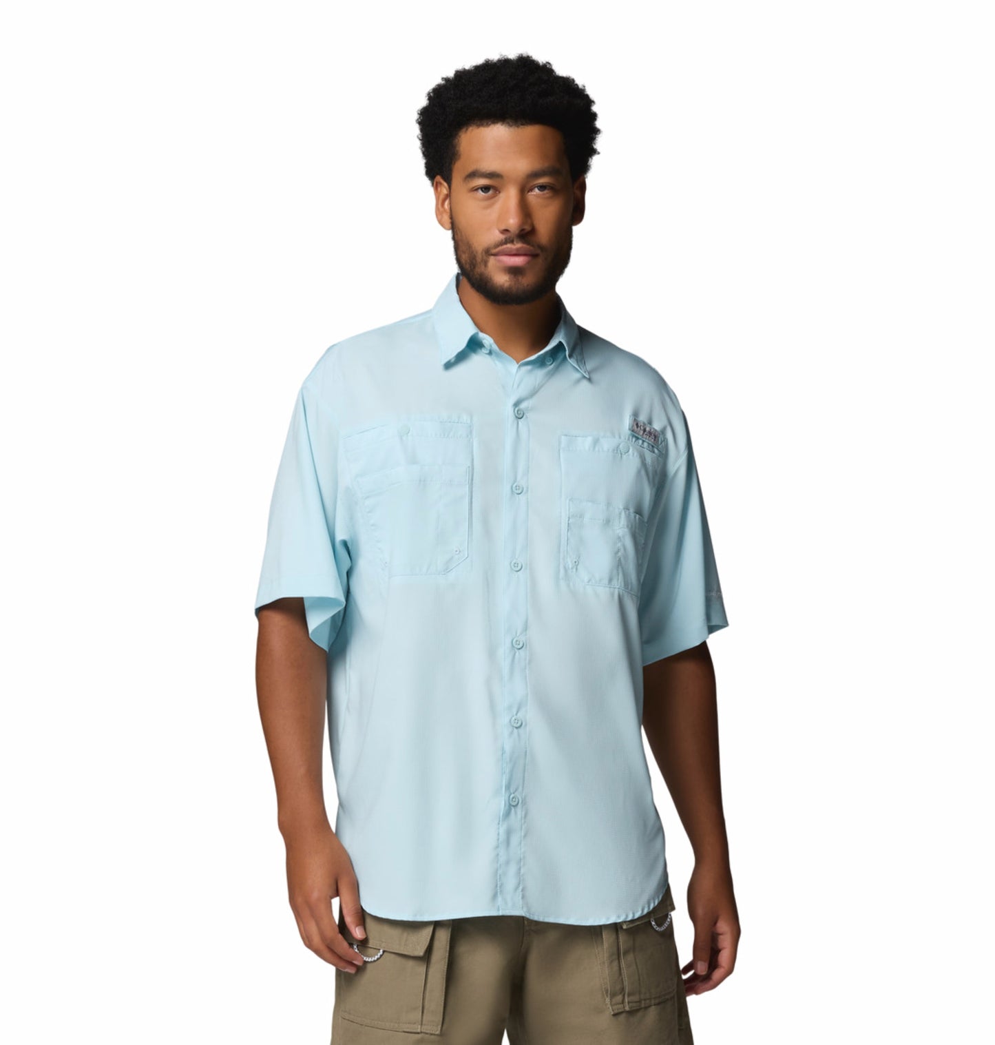 Columbia Men’s Blue Omni-Shade Tamiami II Short Sleeve Shirt