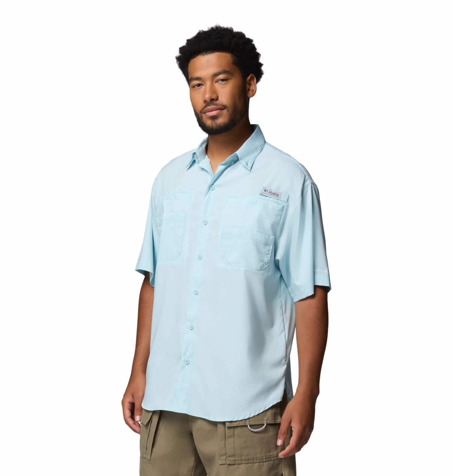 Columbia Men’s Blue Omni-Shade Tamiami II Short Sleeve Shirt