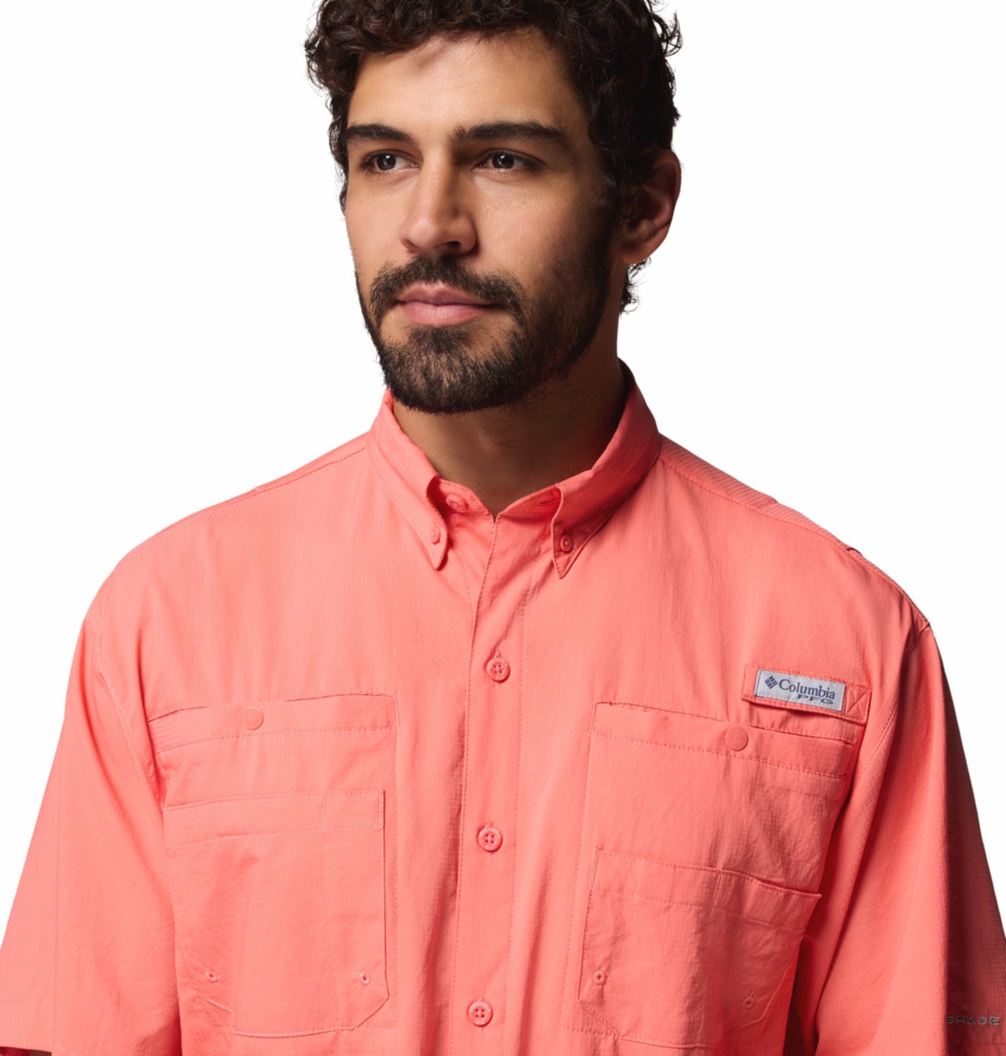 Columbia Men's Orange Omni-Shade Tamiami II Short Sleeve Shirt