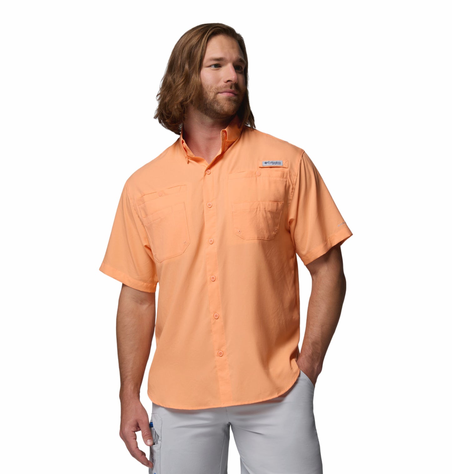 Columbia Men's Peach Omni-Shade Tamiami II Short Sleeve Shirt
