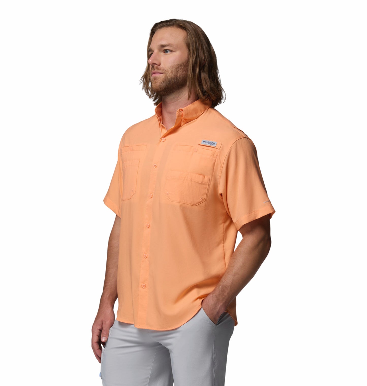Columbia Men's Peach Omni-Shade Tamiami II Short Sleeve Shirt