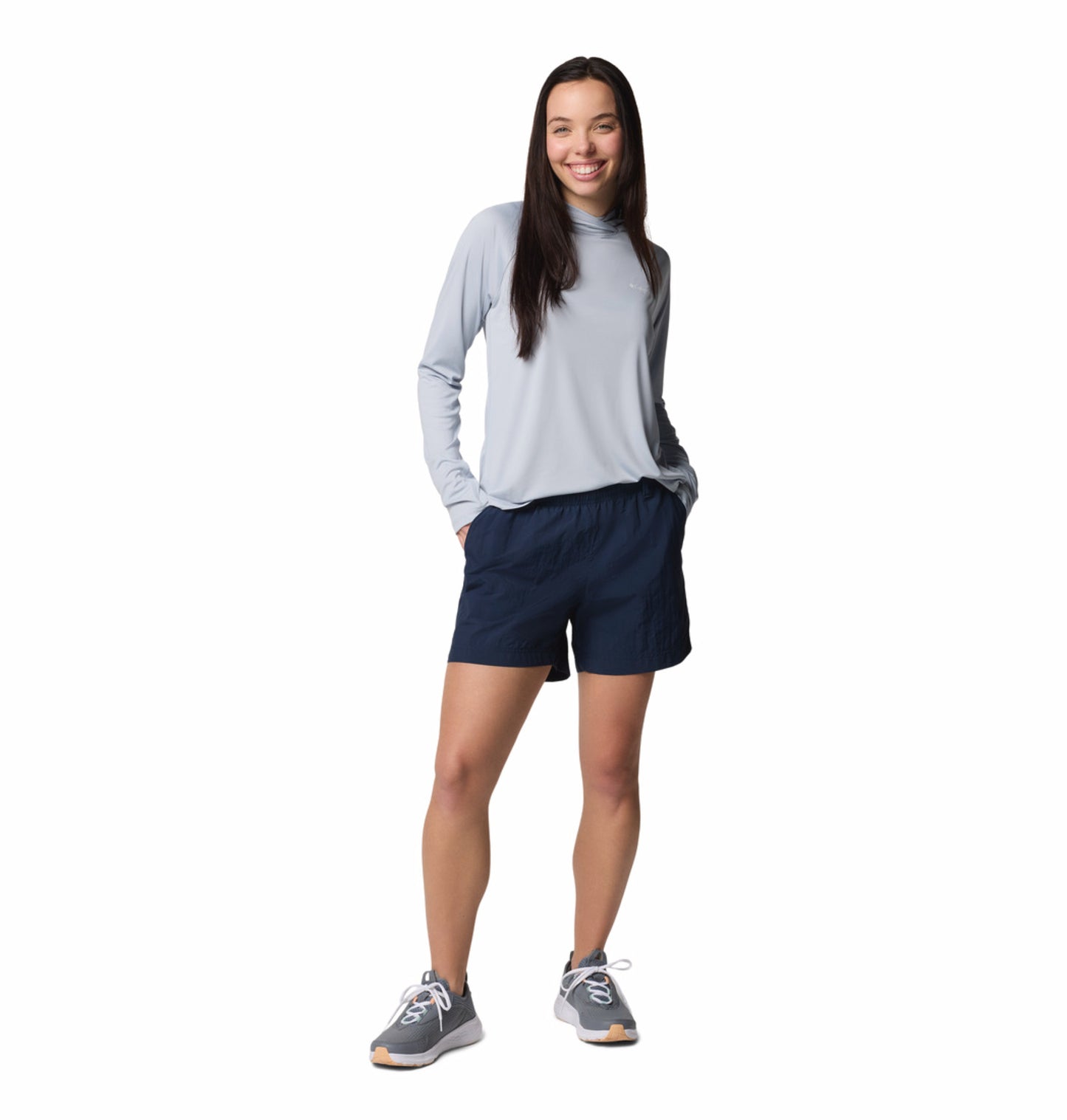 Columbia Women's Navy Blue Omni-Shade W Backcast II Lightweight Shorts