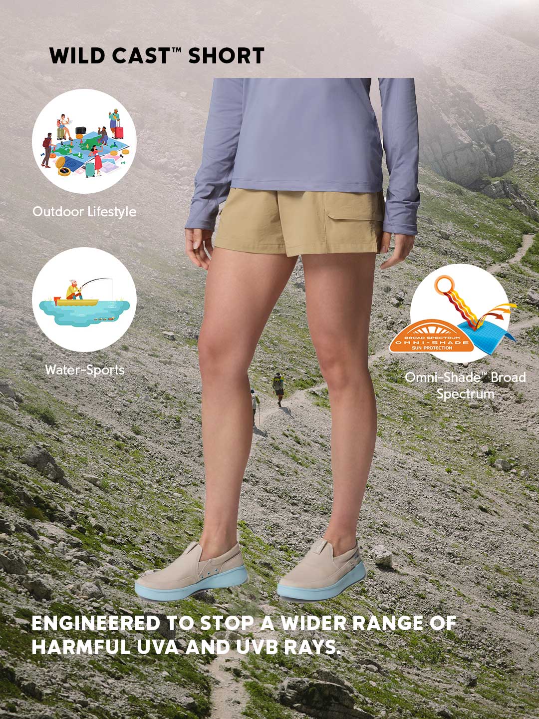 Columbia Women's Brown Omni-Shade Wild Cast Outdoor Shorts