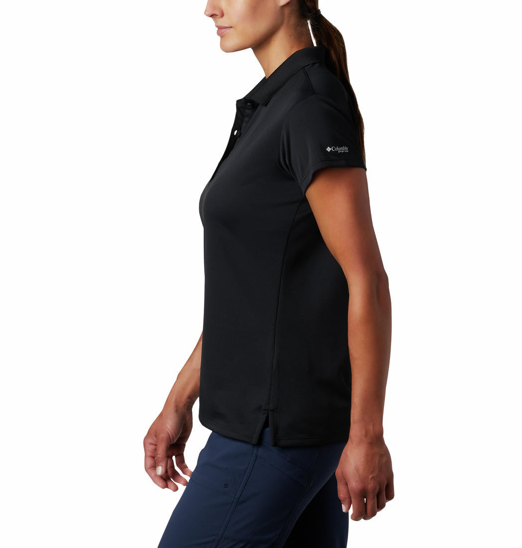 Columbia Women Black Innisfree SS Polo T-Shirt