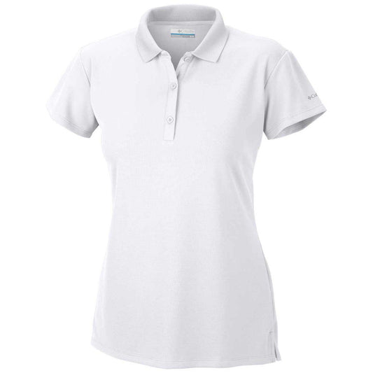 Columbia Women White Innisfree SS Polo T-Shirt