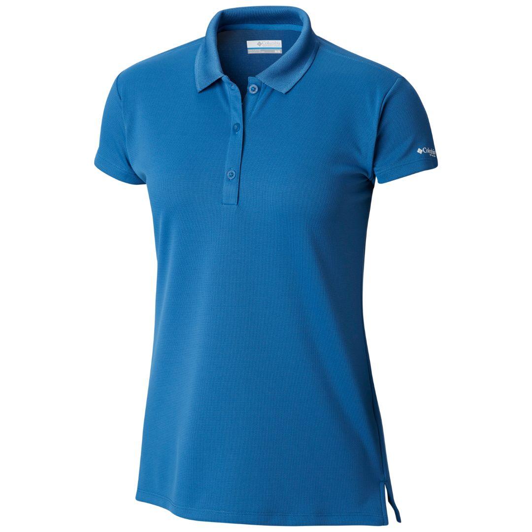 Columbia Women Blue Innisfree SS Polo T-Shirt