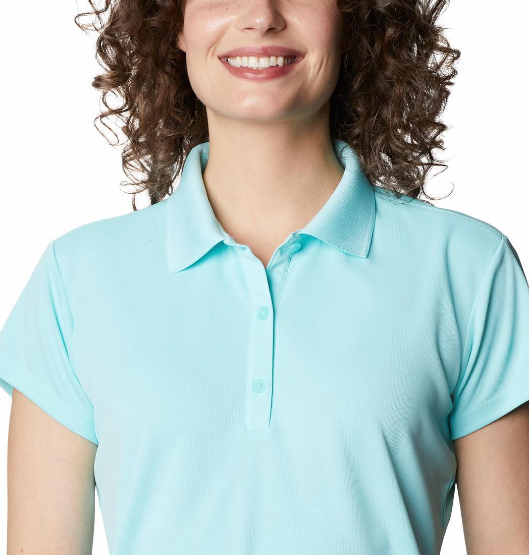 Columbia Women Blue Innisfree SS Polo T-Shirt