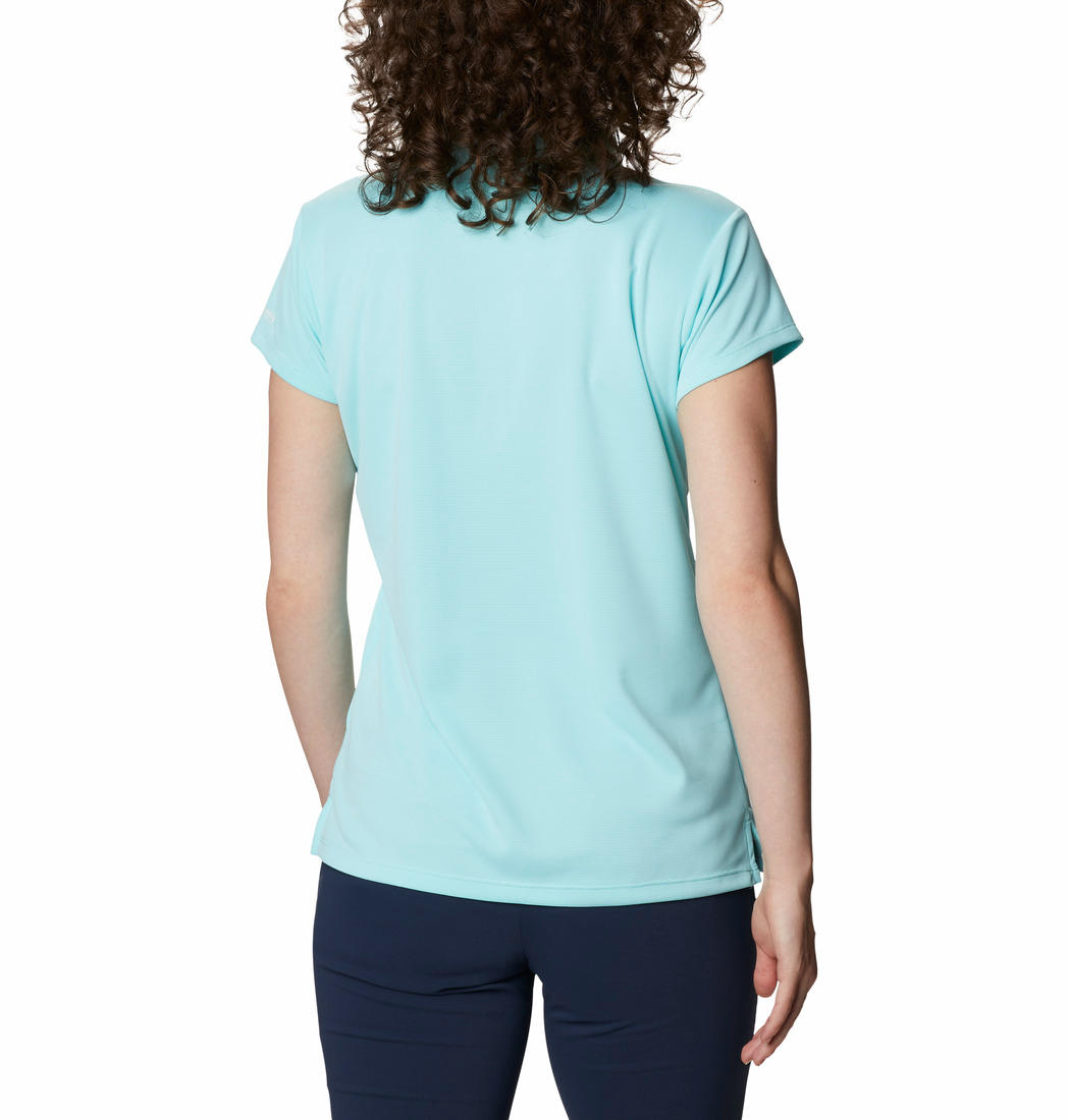 Columbia Women Blue Innisfree SS Polo T-Shirt