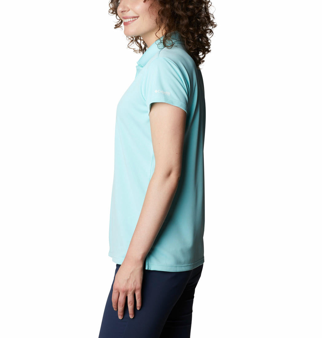Columbia Women Blue Innisfree SS Polo T-Shirt