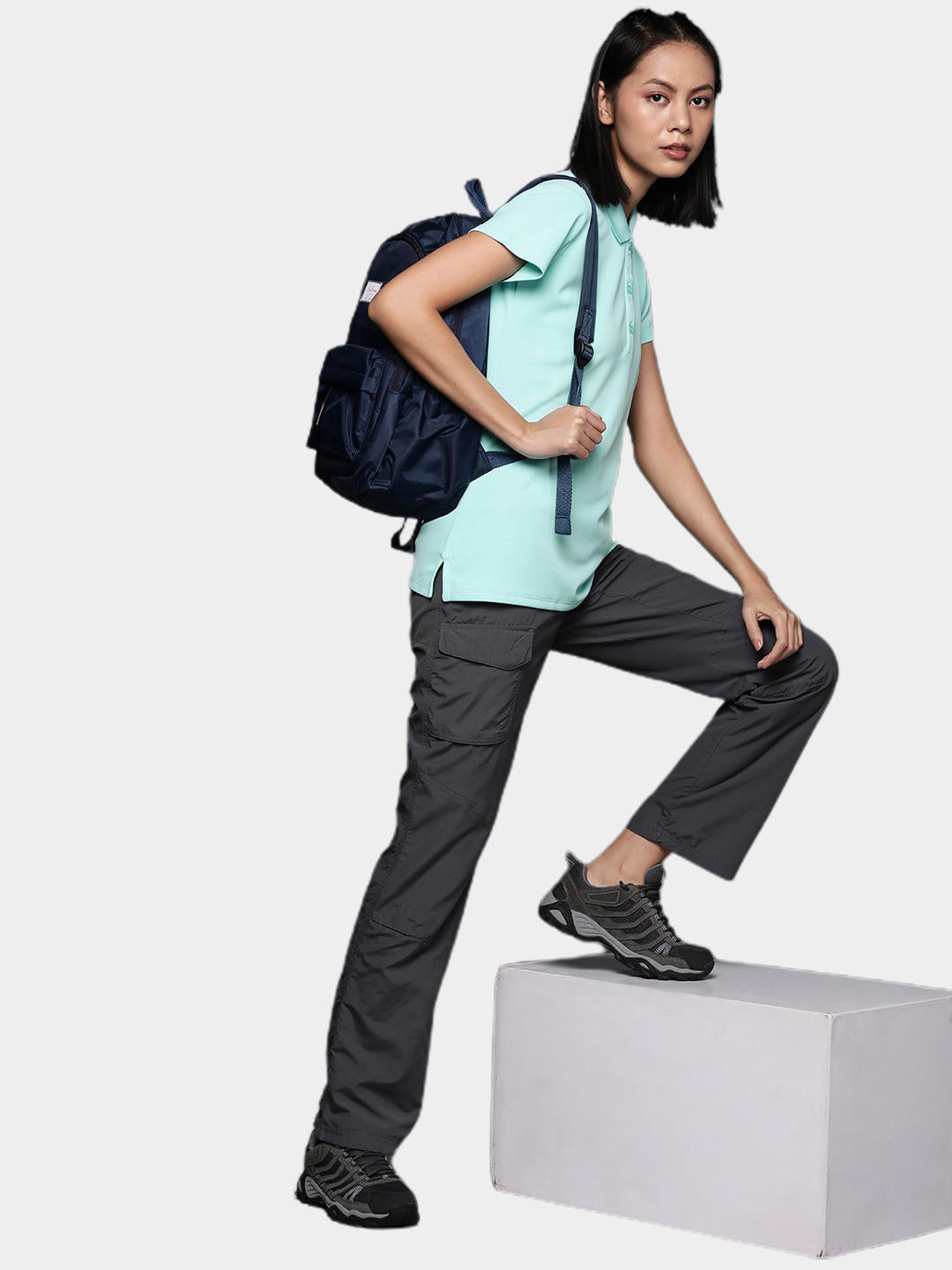 Columbia Women Blue Innisfree SS Polo T-Shirt