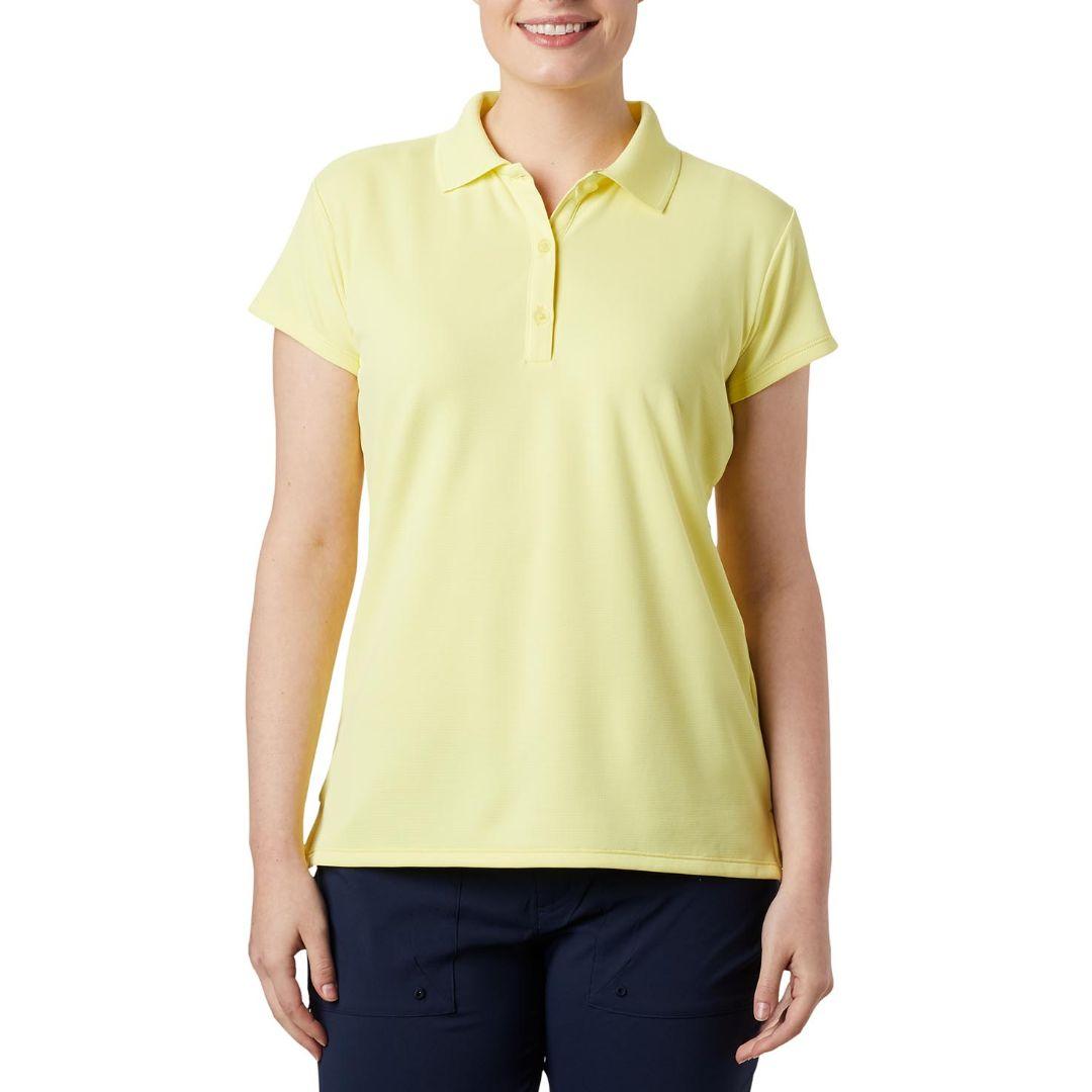 Columbia Women Yellow Innisfree SS Polo T-Shirt