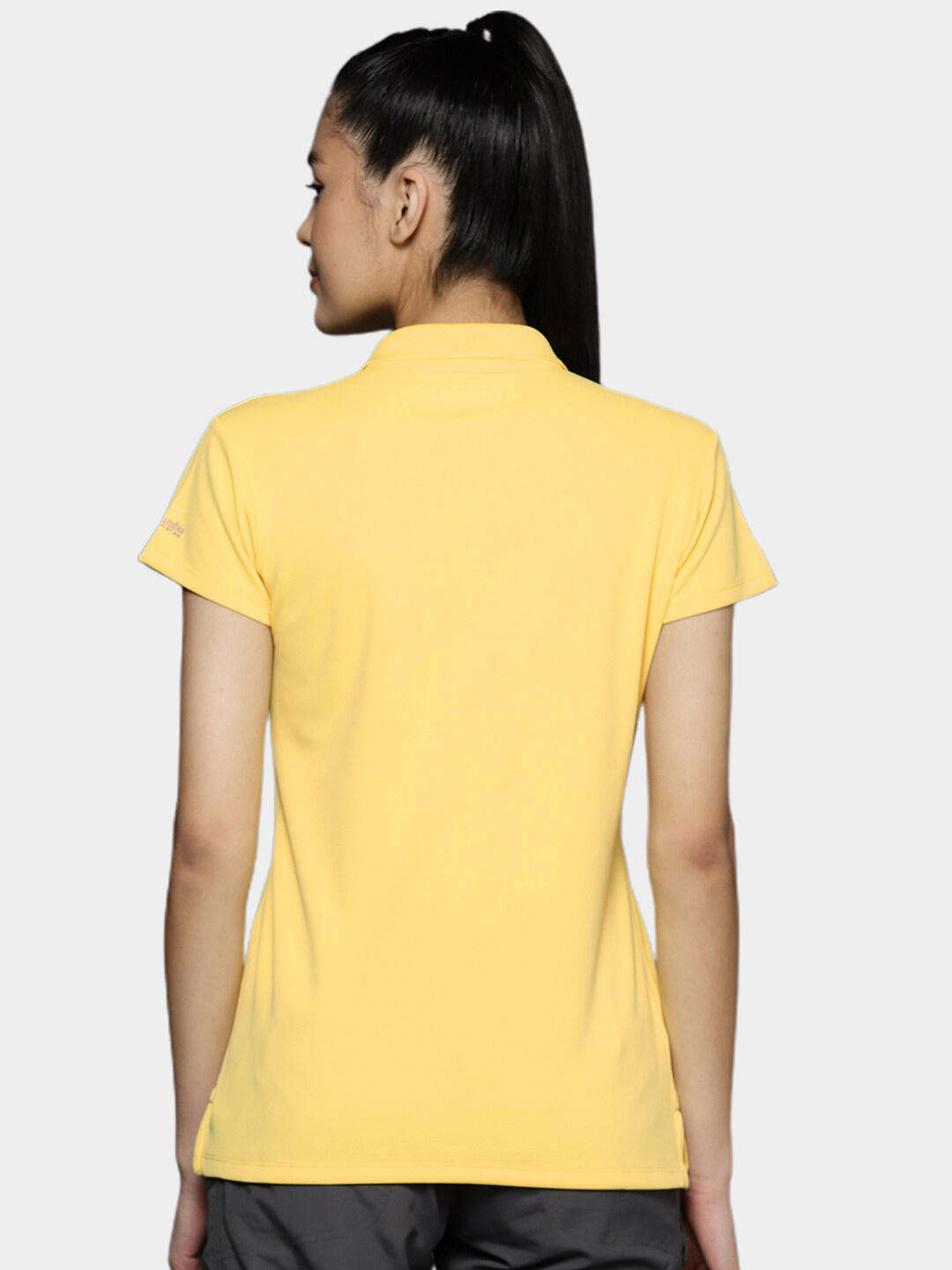 Columbia Women Yellow Innisfree SS Polo T-Shirt