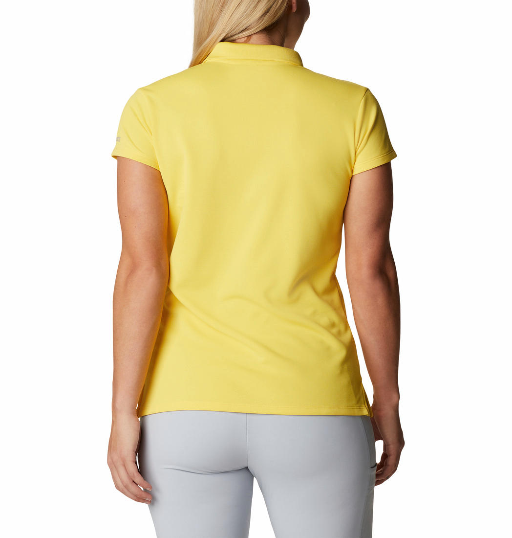 Columbia Women Yellow Innisfree SS Polo T-Shirt