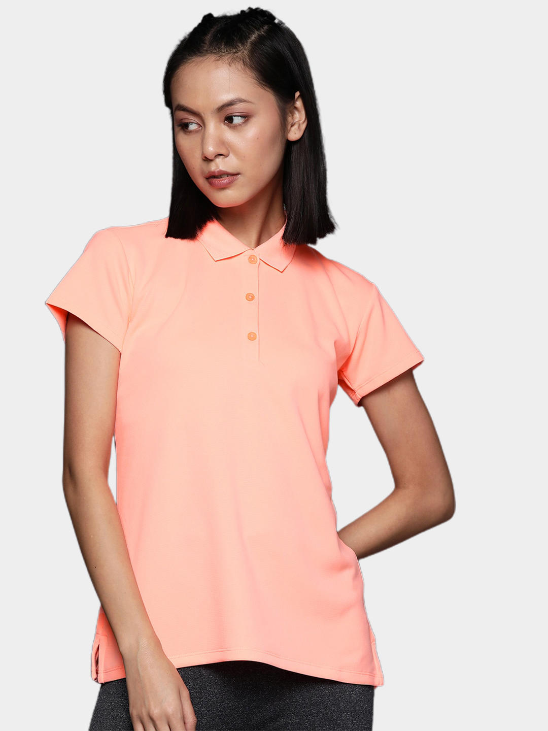 Columbia Women Peach Innisfree SS Polo T-Shirt