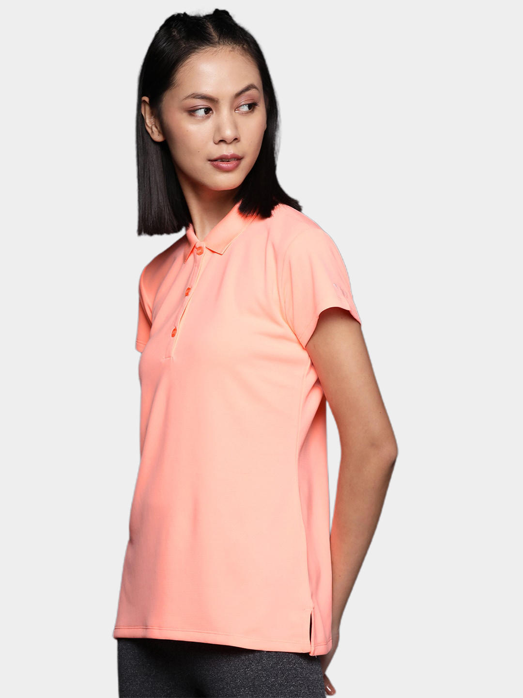 Columbia Women Peach Innisfree SS Polo T-Shirt