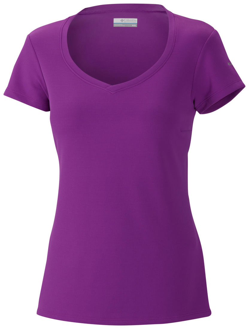 Columbia Women Purple Innisfree Short Sleeve Shirt