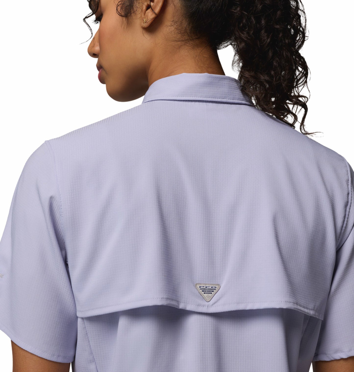 Columbia Women Blue Omni-Shade Tamiami II Short Sleeve Shirt for Sun Protection