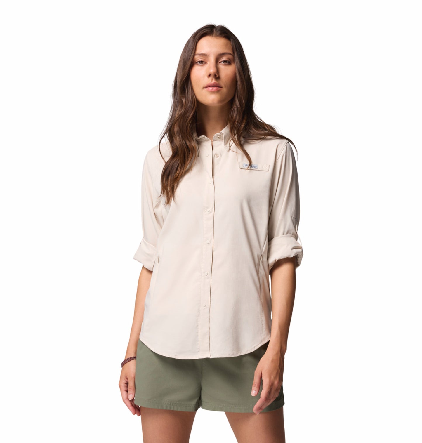 Columbia Women's Omni-Shade Tamiami II Long Sleeve Shirt - Beige
