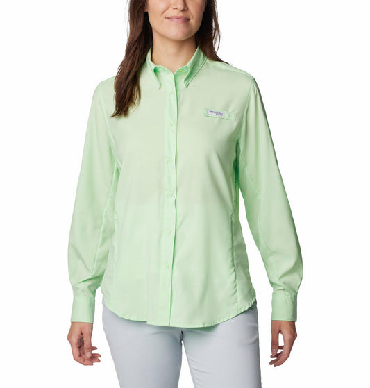 Columbia Women Green Womens Tamiami II LS Shirt (Sun Protection)