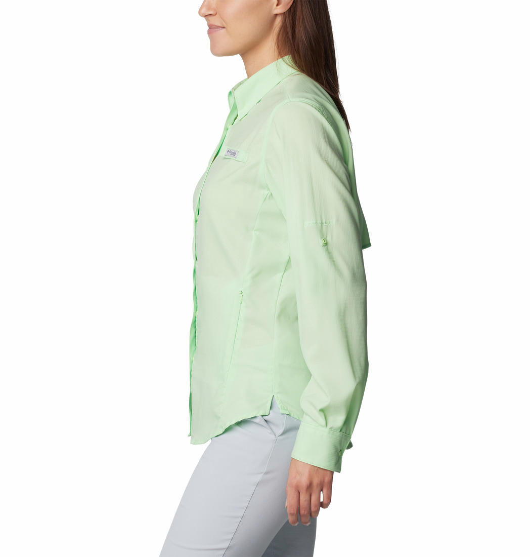 Columbia Women Green Womens Tamiami II LS Shirt (Sun Protection)