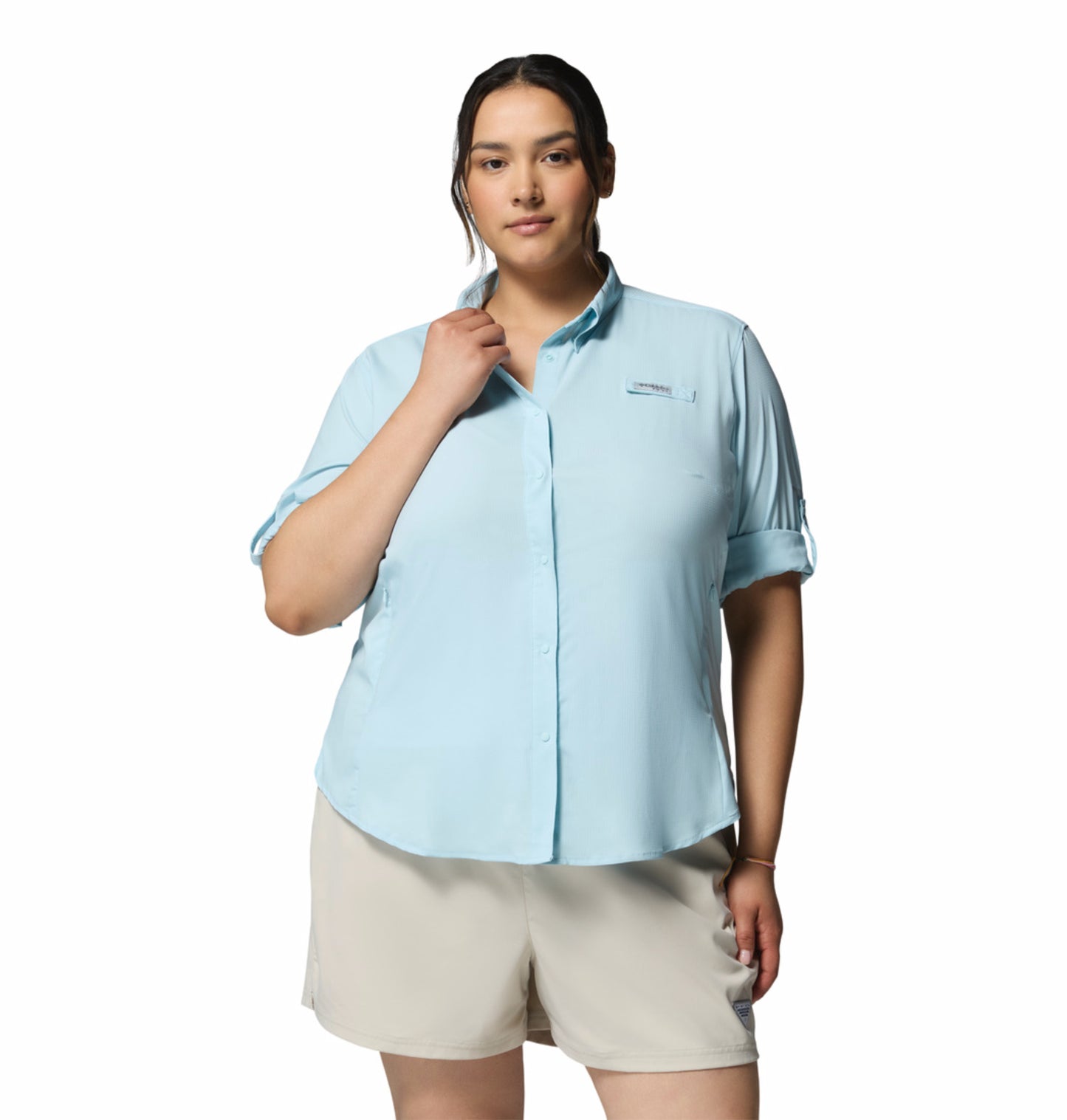 Columbia Women’s Blue Omni-Shade Tamiami II Long Sleeve Shirt