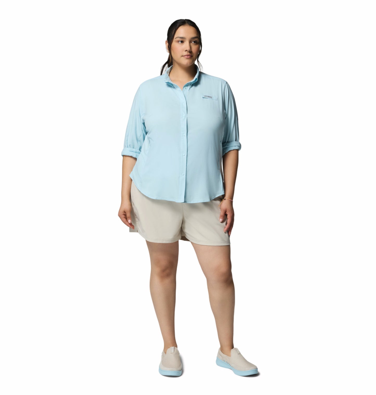 Columbia Women’s Blue Omni-Shade Tamiami II Long Sleeve Shirt
