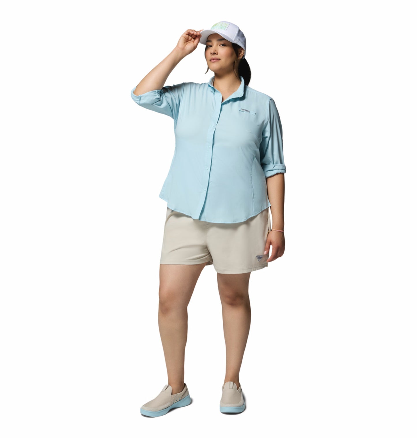 Columbia Women’s Blue Omni-Shade Tamiami II Long Sleeve Shirt