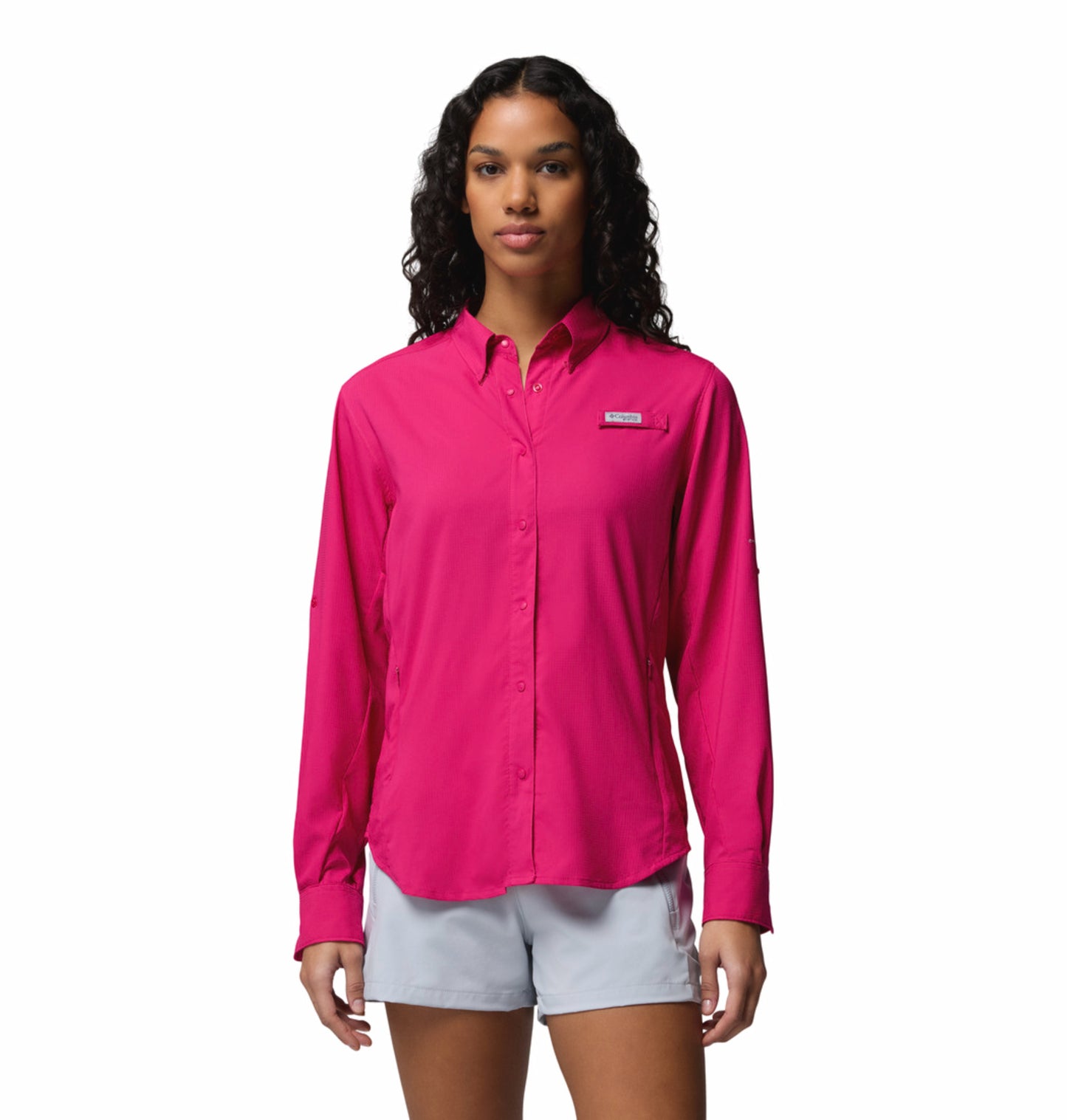 Columbia Women’s Pink Omni-Shade Tamiami II Long Sleeve Shirt